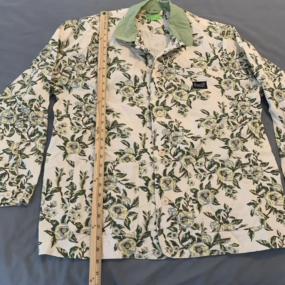 HUF Floral Chore Coat Jacket & Pants Set Mens XL/38 White Grafton Boyd‎ Skater